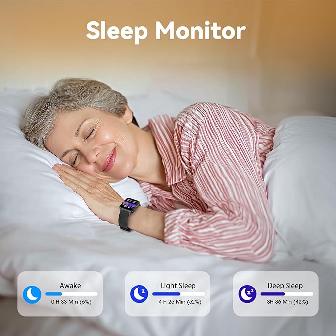 Pedometer Watch Senior Friendly No App/Phone Required, Waterproof Fitness Tracker Watch with Step Counter Calories/Sleep Tracker for Walking Running for Men Women