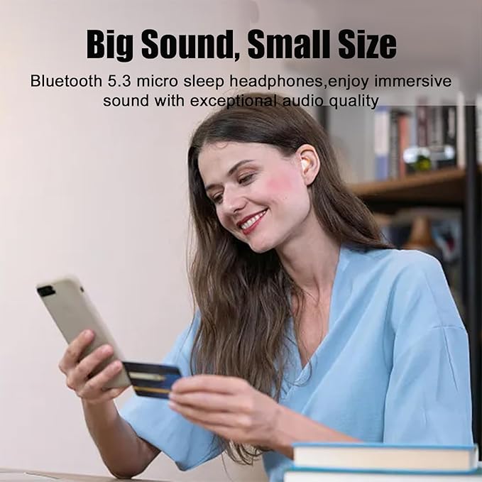 Sleep Earbuds, Invisible Sleeping Headphones Wireless Bluetooth 5.3 Headphones for Side Sleepers - 35dB Noise Blocking Earplugs With 6H Playtime and Comfortable Fit for Sleeping, Sport Green