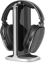 Wireless Headphones for Watching TV with Charging Station and RF Transmitter, Comfortable TV Headset for Seniors, Compatible with All TVs, Black and Silver - Image 1