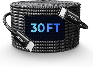 30 Ft USB C to USB C Cable 60W, Extra Long Type C to Type C Fast Charging (𝐍𝐎 𝐃𝐚𝐭𝐚 𝐓𝐫𝐚𝐧𝐬𝐟𝐞𝐫) Nylon Braided USBC to USBC for iPhone 16/15/Samsung Galaxy/Moto/Tablet/Switch - Image 1
