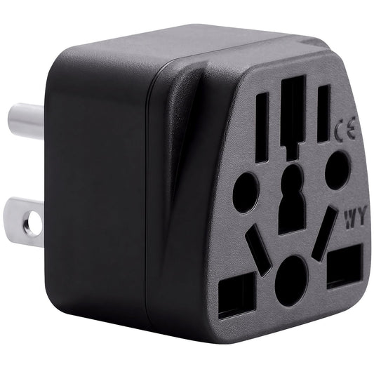 Unidapt US Travel Plug Adapter, EU UK AU China to USA Type B, 1-Pack