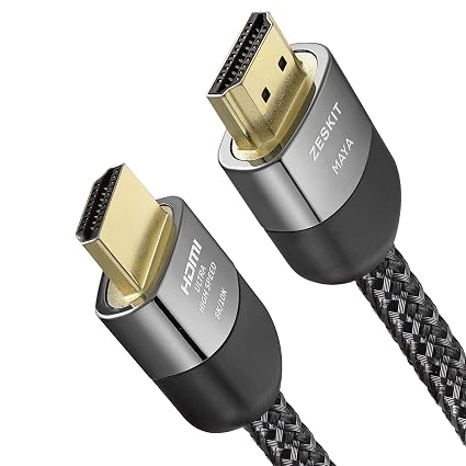 Zeskit Certified 2.1 8K HDMI Cable 48Gbps 4K120Hz Compatible with Soundbar eARC HDR10 VRR Dolby Vision Atmos HDCP 2.2 & 2.3 Gaming PS5 Xbox Series X Apple TV Roku Monitor (Ultra High Speed, Maya 5ft)