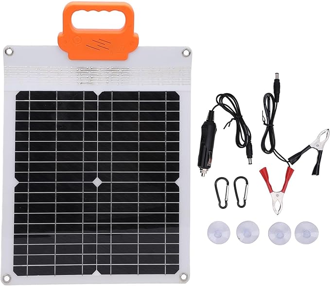 FTVOGUE 20W Portable Solar Panel Charger Monocrystalline Solar Panel with USB C Output for Outdoor Travel Camping and Emergency Power