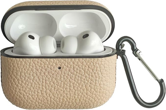 for Leather AirPods Pro 3 Case 2025|Cute Hard Air Pods Pro 3 Case (Model A2700/A2931)|with Keychain|Retro iPod Airpod 3 Pro Cases for Man Women(Apricot)