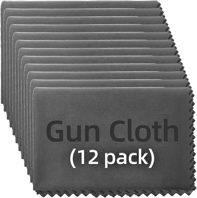 6/12 Pack Microfiber Gun Cleaning Cloth, 12"x12" Lint Free Gun Cleaning Rags