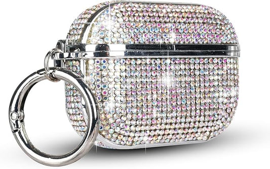 LUVI for AirPods Pro 3 Diamond Case Rhinestone Bling Glitter Crystal Shiny Sparkle Cute for AirPods Pro 3 Cover for Girls Women Wireless Charging Luxury Skin Colour