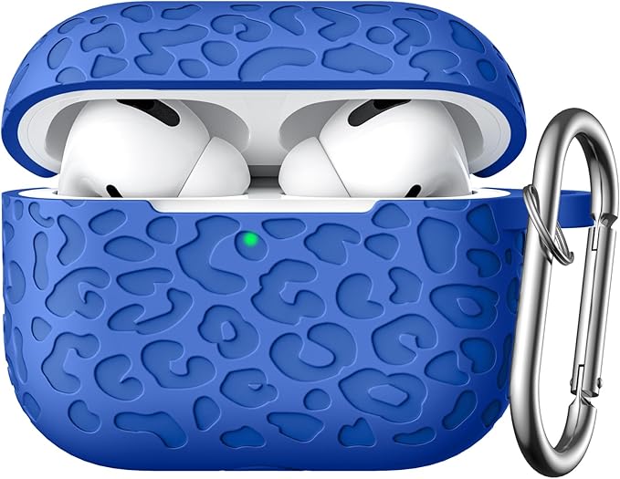 for Airpods Pro 2nd Generation Case, Leopard Engraved Soft Silicone Skin Cover Full Protective Case for AirPods Pro Case 2nd/Airpod Pro Case Cover,Front LED Visible