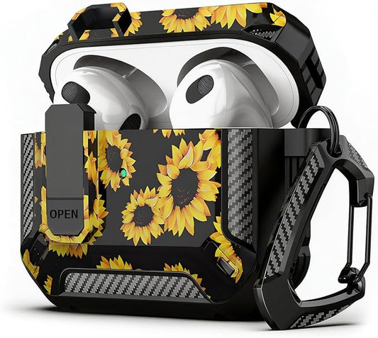 for AirPods Pro 2 Case for AirPods Pro2rd Gen | Full Drop Protection with Carabiner Keychain | Cute AirPods Pro 2st/1nd Generation Case for Men Women