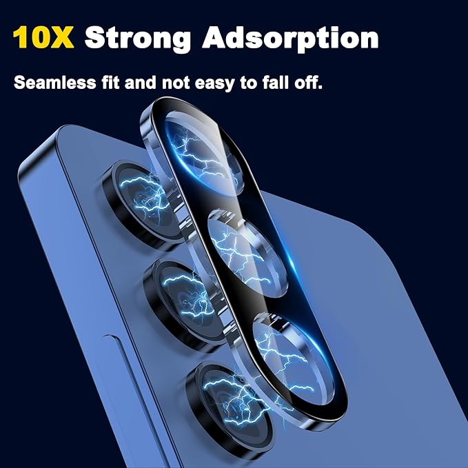 YWXTW 3 Pack Camera Lens Protector for Samsung Galaxy S25 Plus 6.7 Inch, 9H Tempered Glass Ultra HD [No Impact on Night Shots] S25 Plus Lens Protector, Anti-Scratch No Bubbles