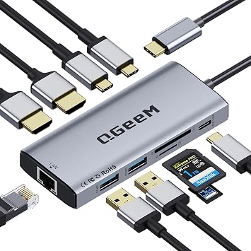 USB C Docking Station Dual Monitor,10 in 1 USB C Hub with 2 HDMI - Image 2