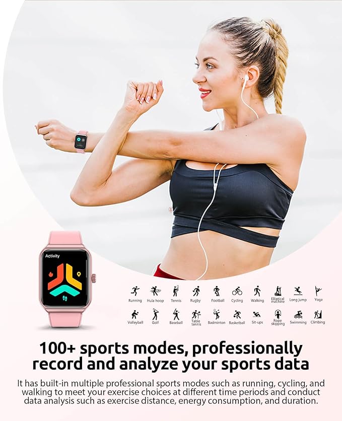 Smart Watches for Man Women with Bluetooth Call,1.91" Smartwatch with Heart Blood Pressure/Blood Oxygen/Rate/Sleep Monitor,100+ Sports Mode Fitness Tracker with IP67 Waterproof for iOS Android