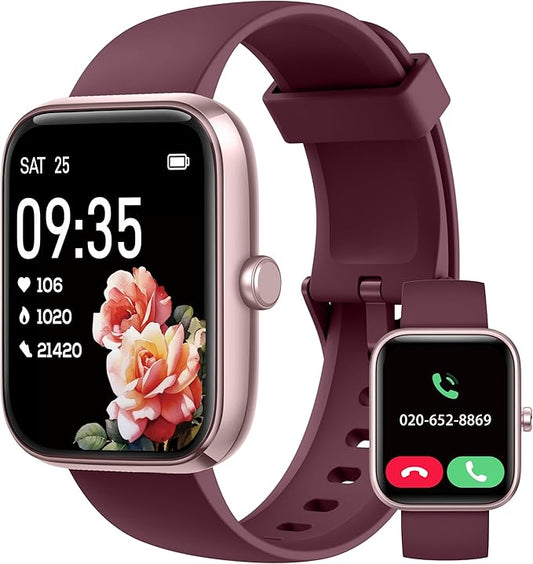 Smart Watch, 1.83'' Smartwatch Women Men Answer Make Calls, Alexa Fitness Watch, IP68 Waterproof Fitness Tracker Watch, Heart Rate Monitor, 100+ Sports Pedometer Watch, Timer for android & iOS Phone