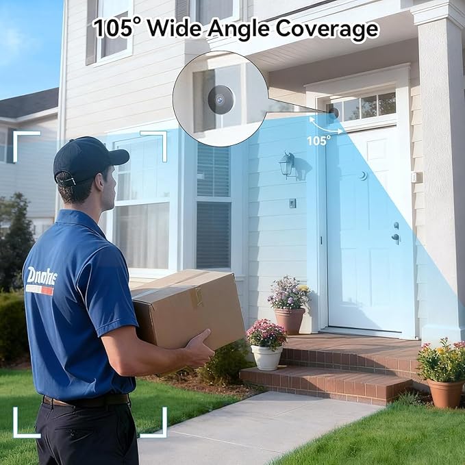 Window Camera No-Drill 2K Ultra HD Window Security Camera with 5G/2.4G WiFi, Enhanced Night Vision, AI Human Detection, Easy Glass Mount for Apartment, Condo, and Home Outdoor View (white 2 pack)