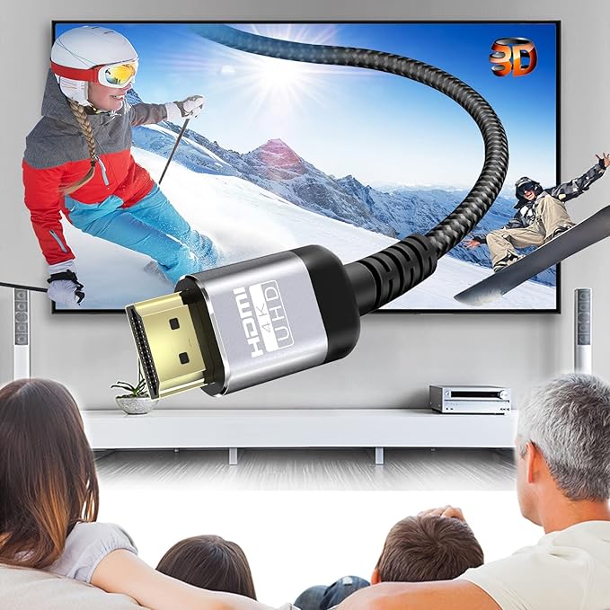 4K HDMI Cable 25 Foot | 18Gbps Ultra High Speed HDMI 2.0 Cable & 4K@60Hz HDR 3D ARC HDCP2.2 Ethernet HDMI Cord | for UHD TV Monitor Laptop Xbox PS4/PS5 ect (7.6m)
