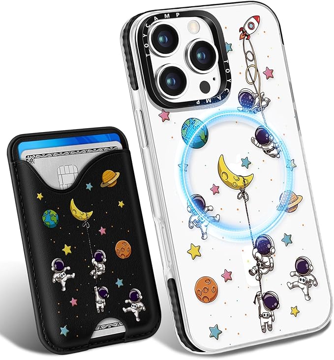 Toycamp for iPhone 16 Pro Case - Compatible with Magsafe Credit Card Holder Wallet Magnetic Cute Women Teen Girls Kawaii Girly Unique Man Boys Design Phone Cover for Apple 16 Pro 6.1"