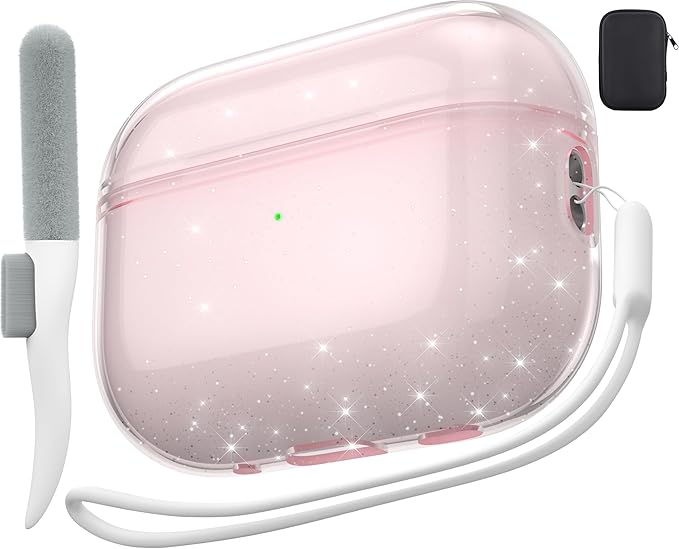 Valkit Compatible AirPods Pro Case Clear, Soft TPU AirPods Pro Case Protective Cover with Cleaning Pen Shockproof for AirPods Pro 2nd/1st Gen 2023/2022/2019