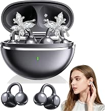 Jewelry-Inspired Clip-On Earbuds with Detachable Sparkle Butterfly Earrings - Image 1