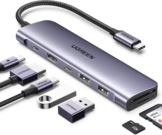 UGREEN USB C Hub for Laptop Revodok 7 in 1 Dock 4K HDMI to USB C Adapter - Image 7