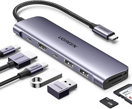 UGREEN USB C Hub for Laptop Revodok 7 in 1 Dock 4K HDMI to USB C Adapter - Image 2