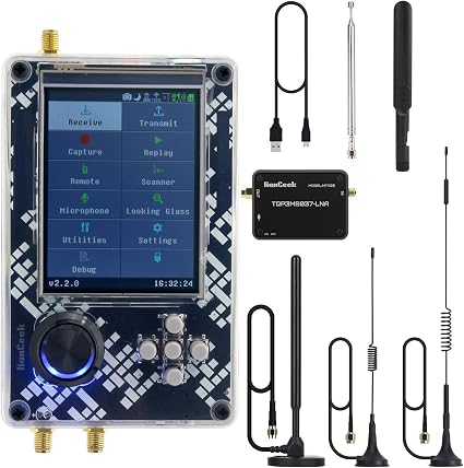 PortaPack H2M + R9 Kit, 3.2" Touchscreen Open-Source Development Platform, Aluminum Case, 5 Antennas, USB Cable & LNA