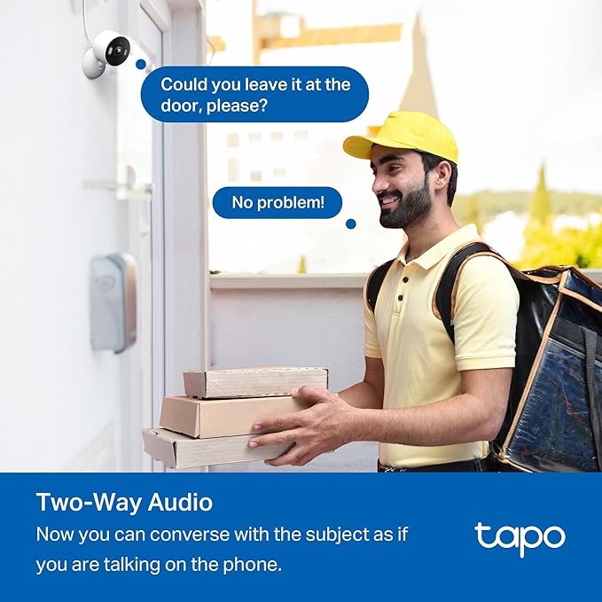 Tapo 2K 3MP Indoor/Outdoor Security Camera - Free Person/Motion/Cry Detection, Color Night Vision, IP65 Weatherproof, SD/Cloud Storage, Works w/Alexa & Google Assistant HybridCam