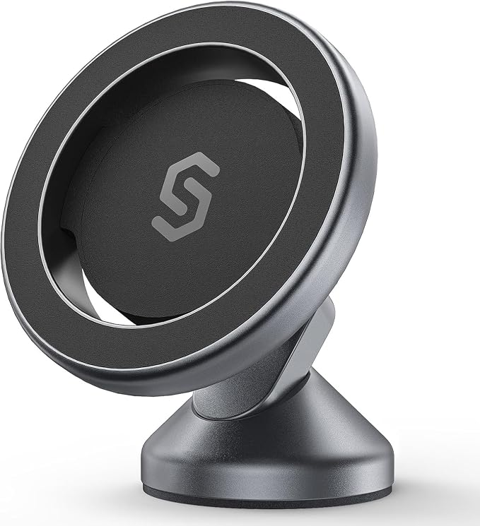 SYNCWIRE MagSafe Car Mount, Adjustable Magnetic Phone Holder, Space Gray