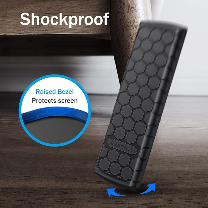 Fintie Silicone Case for Fire TV Stick 4K Max (2nd Gen)/Toshiba/Insignia/Pioneer/2-Series/4-Series/Omni Fire TV Remote - Anti Slip Shockproof Cover for Alexa Voice Remote Enhanced, Black