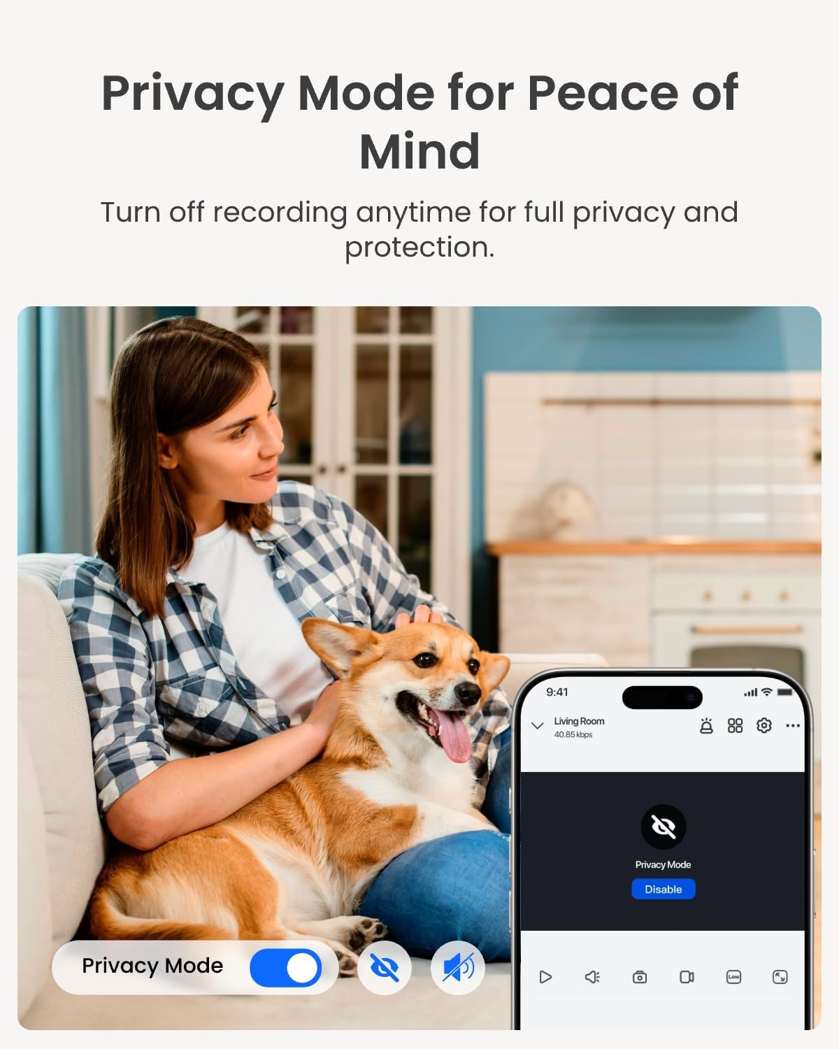 4MP 2K Indoor WiFi 6 Security Camera – 360° Pan, Night Vision, Baby & Pet Monitor
