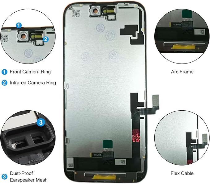 DIGI4U LCD for iPhone 16 Screen Replacement, 6.1''[3D Touch][Small Notch] Screen for iPhone 16 Display Digitizer Assembly, with Repair Tools for iPhone 16 LCD
