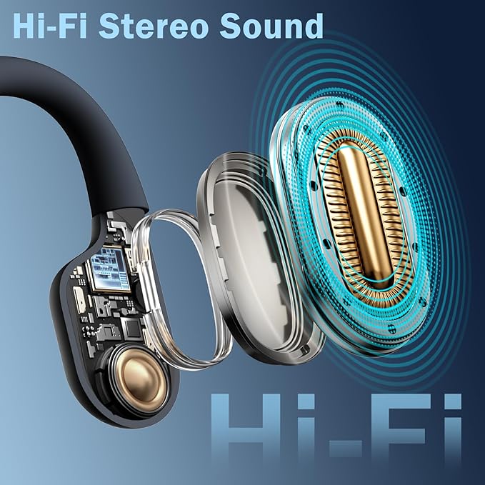 Swimming Headphones-Bone Conduction Headphones, IP68 Waterproof Open Earphones, LiteSurge Bluetooth 5.4 Underwater Sport Earbuds with 32 GB MP3 Memory for Swimming, Marathon-Grey