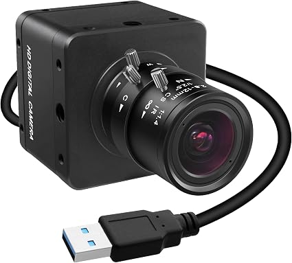 SVPRO USB 3.0 Global Shutter Camera, 1200P 120fps, 720P 200fps High-Speed Camera for Golf Swings, 2.8-12mm Manual Zoom Lens, Plug-and-Play UVC Webcam for Windows Mac Linux Android