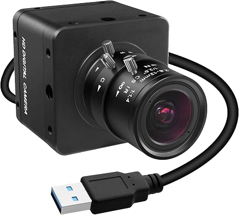 SVPRO USB 3.0 Global Shutter Camera, 1200P 120fps, 720P 200fps High-Speed Camera for Golf Swings, 2.8-12mm Manual Zoom Lens, Plug-and-Play UVC Webcam for Windows Mac Linux Android