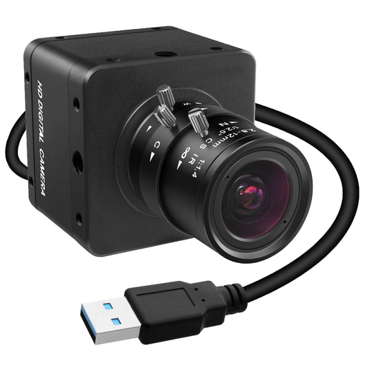 SVPRO USB 3.0 Global Shutter Camera, 1200P 120fps, 720P 200fps High-Speed Camera for Golf Swings, 2.8-12mm Manual Zoom Lens, Plug-and-Play UVC Webcam for Windows Mac Linux Android