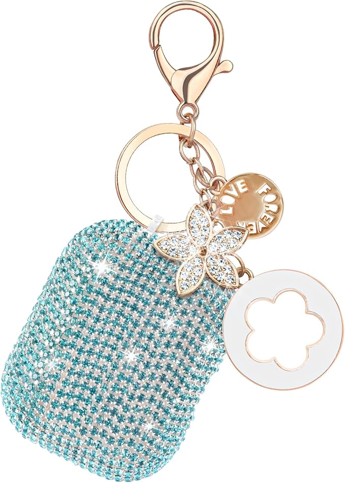 Bling Airpods iPods Pro 3 Case Cover 2025, VISOOM Rhinestone Airpods Pro 3 Cases Cute Glitter Jewelry Airpod iPod Pro3 Cases for Sparkly Apple AirPods iPods Pro 3rd Gen Case with Keychain for Women