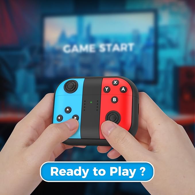 for AirPods Pro 3 Case - 2025 Silicone Cover Gamepad Design Case for Apple AirPods Pro 3rd Generation, Cute Air pod Pro 3 Cover for Men/Women (Blue&Red)