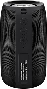 Musibaby M68 Bluetooth Speaker, Portable 12W Small Speaker, Black