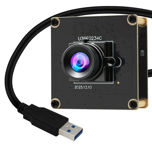 ELP High Speed 200FPS Global Shutter USB3.0 Camera Module Wide Angle 100° Webcam Board for Computer Mini UVC USB3.0/2.0 PC Camera Fast Frame 1200P 120fps Lightburn Cameras for Laser AR0234 Webcamera