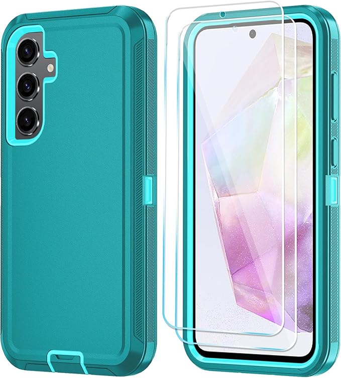 ONOLA Compatible with Samsung Galaxy S26+ / S26 Plus Case with HD Screen Protector [Not fit S26 / S26 Ultra], 3 in 1 Heavy Duty Phone Case for Galaxy S26 Plus 6.7",LakeSkyBlue