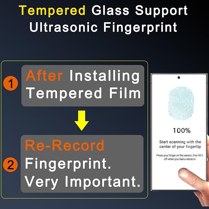 Ferilinso 3 Pack Screen Protector for Samsung Galaxy S24 Ultra with 3 Pack Tempered Glass Camera Lens Protector Phone Case Friendly Accessories Protector de Pantalla for Samsung S24 Ultra 6.8 INCH