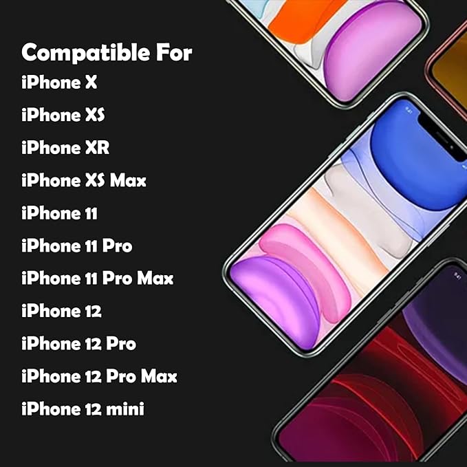 Phone Camera Cover,Webcam Cover Compatible with Phone X/XS/XR/XS Max/11/11 Pro/11 Pro Max/12/12 Mini /12Pro/12Pro Max,Protect Privacy and Security,Not Affect Facial ID-Silver