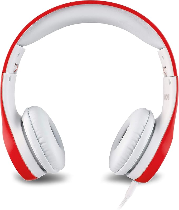 Nenos Kids Headphones for Toddlers - Limited Volume (Red)