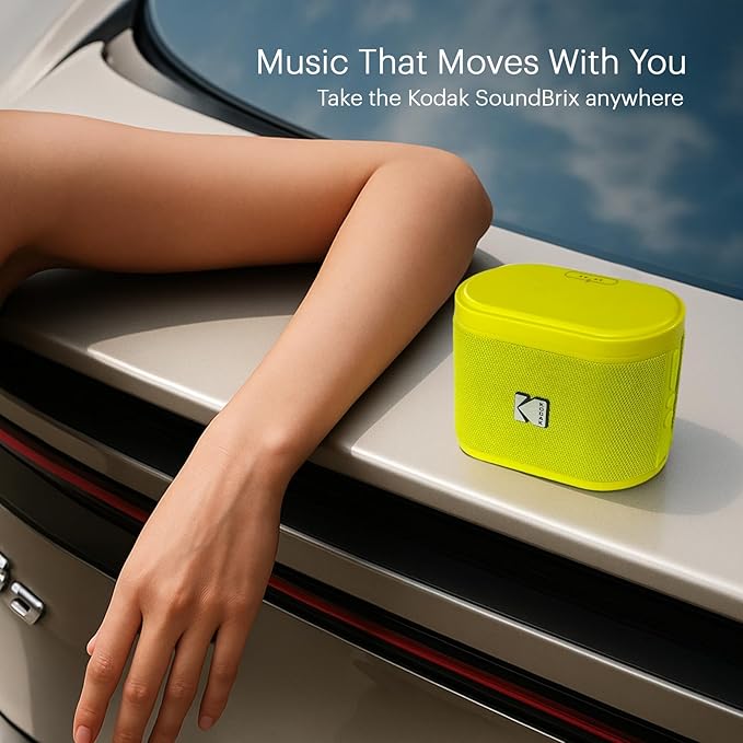 KODAK SOUNDBRIX Magnetic Splittable Bluetooth Speaker Wireless Portable Bluetooth Speaker with 4 Speaker Pairing Stereo Sound and 5H Playtime Water Resistant for Home Outdoor for Men Women