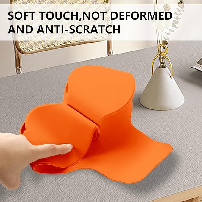 Maxjoy for Apple Airpods Max Smart Case Cover, Soft PU Leather Protective Cover Accessories for Airpod Max with Sleep Mode, Anti-Dust Travel Carrying Case for Airpods Pro Max Headphones, Orange