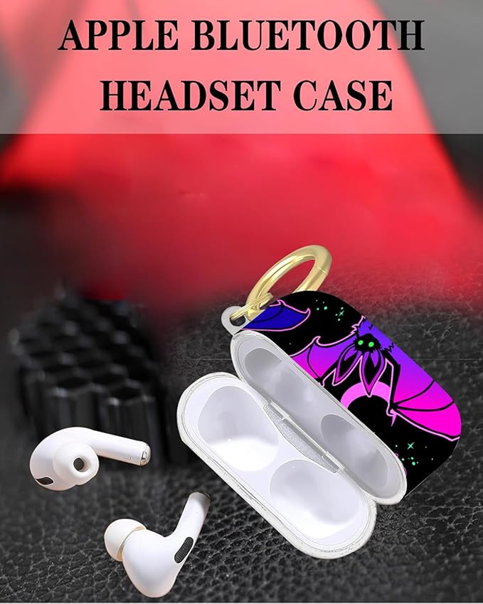 Compatible with Airpod Pro 2nd/1st Generation,Full Protection Cover for Women,Accessories Hard Case Portable & Shockproof for Airpod Pro 2nd Charging Case 2023/2022/2019(Purple Bat Gothic)