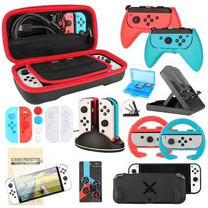 RTop 23 in 1 Accessories Bundle for Nintendo Switch OLED Model