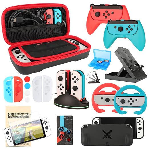 RTop 23 in 1 Accessories Bundle for Nintendo Switch OLED Model