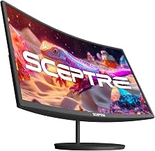 Sceptre Curved 27-inch Prime Monitor up to 100Hz 1080p, HDMI x2, VGA, 99% sRGB, Built-in Speakers, R1500, Machine Black 2025 (C275W-1920RN Series) - Image 1
