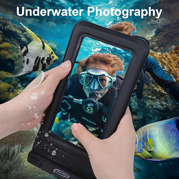 AiRunTech Floating Waterproof Phone Pouch,Double Seal Phone Case with Lanyard Protector for iPhone 17 16 15 14 13 12 Pro Max,Kayak Cellphone Bag Beach Cruise Ship Essentials Vacation Accessories