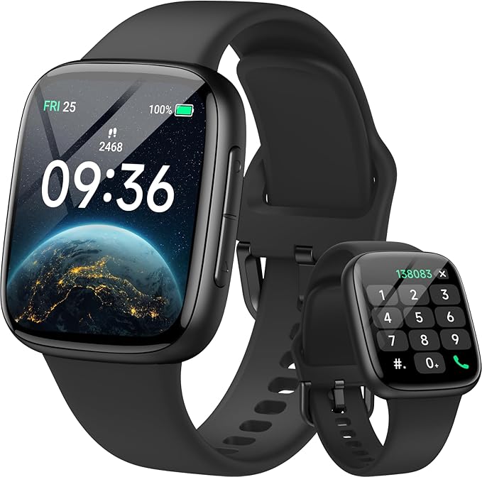 Gydom Smart Watch for Men/Women [1.85" AMOLED Screen Answer/Make Calls] Fitness Trackers with Heart Rate/Sleep/SpO2 Monitor Compatible Android & iPhone, 120+ Sports, IP68 Waterproof Reloj para Mujer