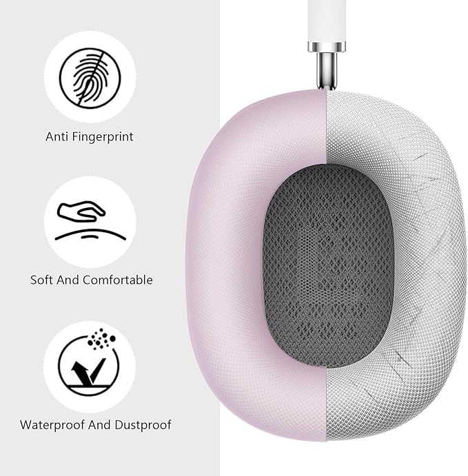Case for Airpods Max Headphones,Ear Pad Case Cover/Ear Cups Co ver/Headband for AirPods Max(USB-C/Lightning)(2024/2020),Silicone for Apple Airpod Max,Accessories Cases(Jelly Pink Purpl)